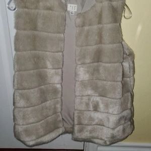 Super Soft Beige Fur Vest